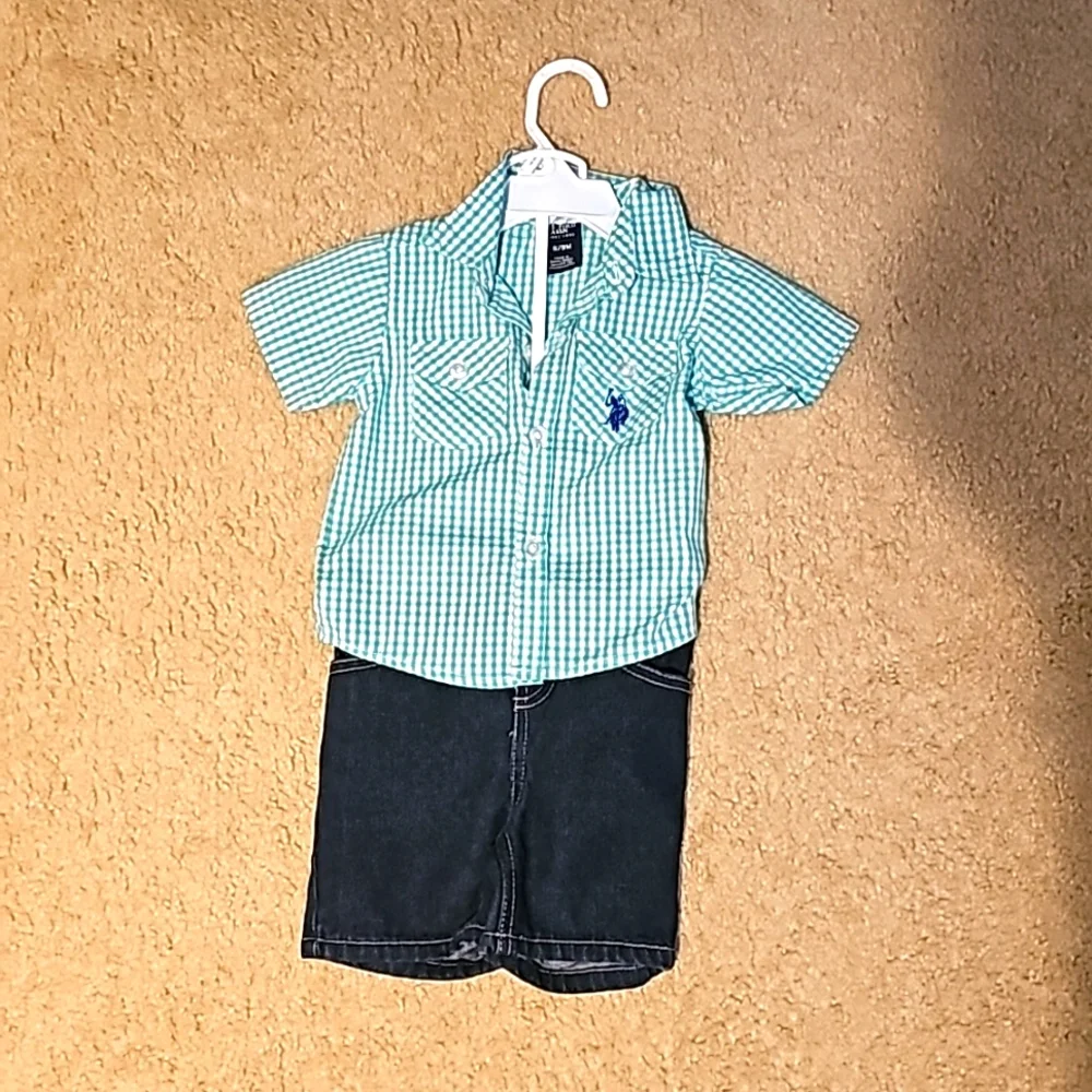 NWOT U.S Polo plaid shirt shorts‎ outfit